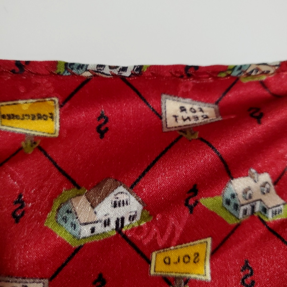 100% silk scarf Designer Lux NICOLE MILLER Vintage Logo 20" SQUARE - Picture 6 of 8